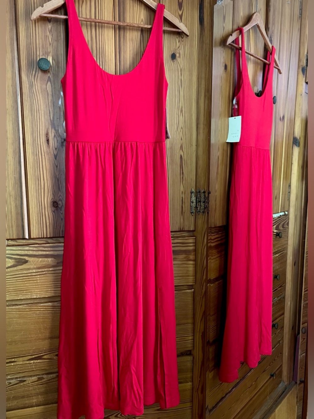 NWT A New Day- Red Midi Dress Sleeveless Lightweight XS pockets, side slit - Picture 14 of 14
